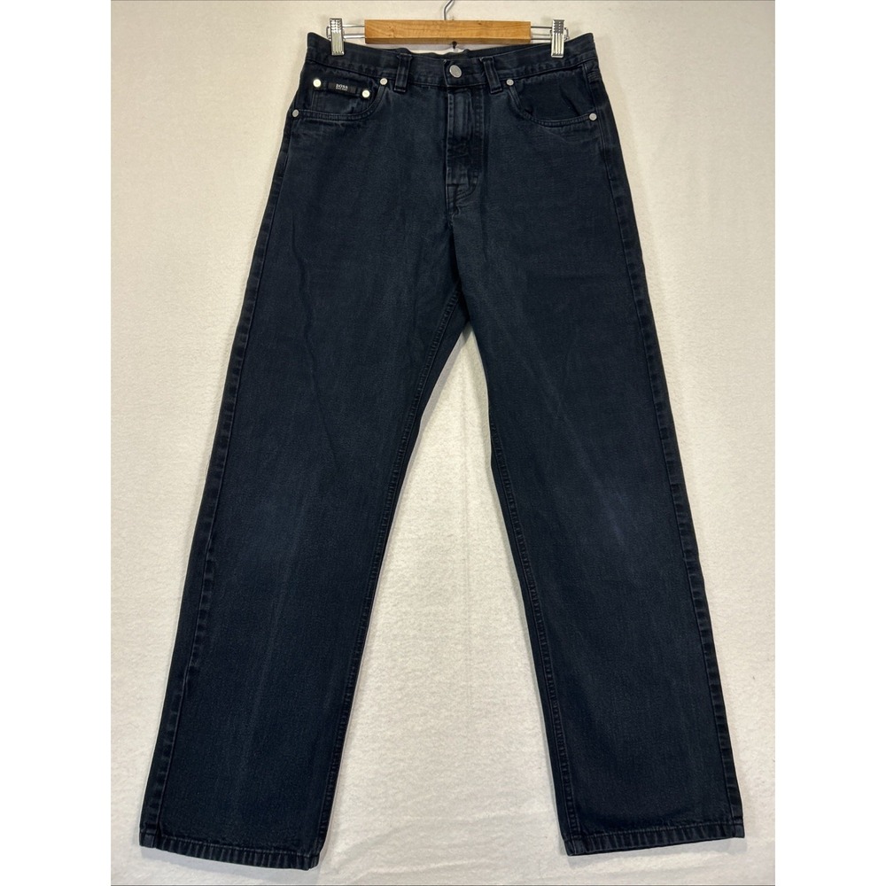 Hugo Boss Jeans Mens 33x32 Blue Denim Pants Dark Wash Alabama 12073 Y2K